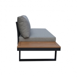 Zahradní moderní sestava hliník, látka šedá, AZS-G1924 GREY