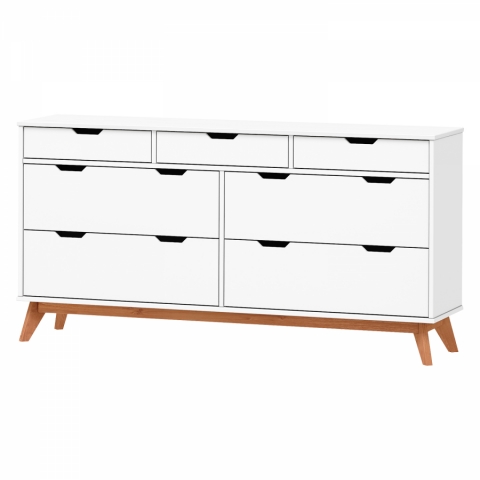 Komoda 4+3 zásuvky bílá