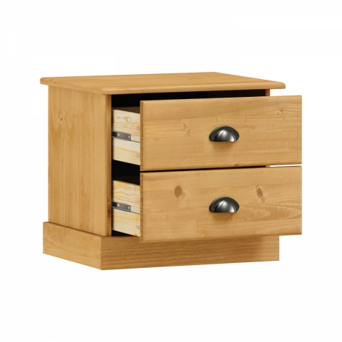 Noční stolek masiv borovice med vosk STANFORD