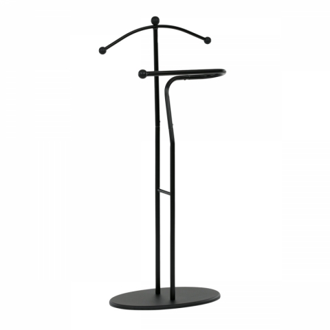 Němý sluha 110 cm, masiv, kov černý 83213 BK 