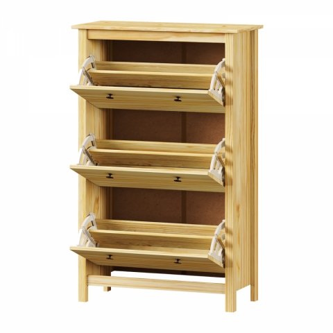 Výklopný botník masiv borovice kovové úchytky TORINO 