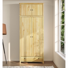 Nástavec masiv borovice 2dveřový lak, kovové úchytky TORINO 