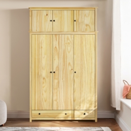 Nástavec masiv borovice 3dveřový lak, kovové úchytky TORINO 