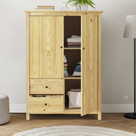 Prádelník 2 dveře + 2 zásuvky TORINO kovové úchytky