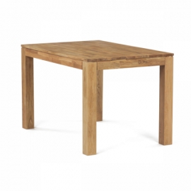 Jídelní stůl 120x80x75 cm, masiv dub bílý, povrchová úprava olejem, nohy 8x8 cm DS-H120 DUB