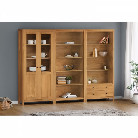 Sestava knihovny masiv borovice TORINO vosk