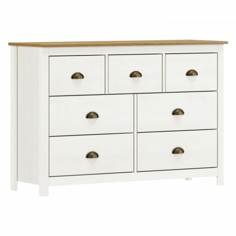 Komoda masiv borovice 7 zásuvek TOPAZIO 