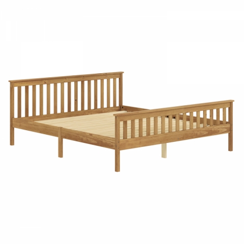 Manželská postel masiv borovice dvoulůžko 180x200 vosk TORINO 