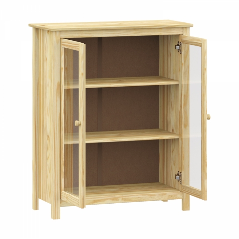 Vitrína masiv borovice 2 prosklené dveře TORINO 