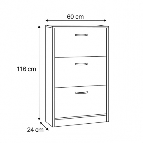 Botník, mdf, hnědá, ABO-G1016 ELM