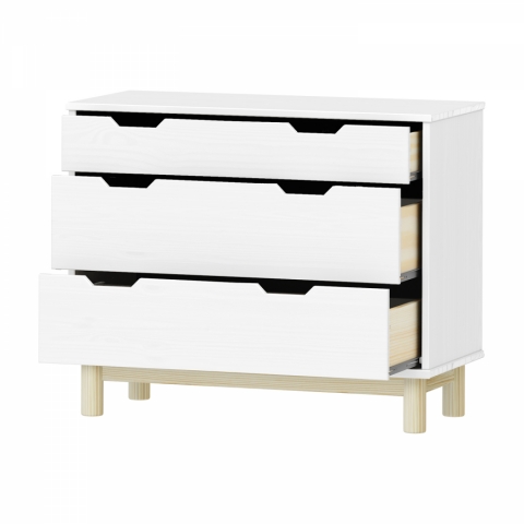 Komoda 2+1 zásuvky BONITO 2 bílý lak 324266B