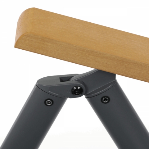 Zahradní židle, hliník, síťovina, šedá, AZC-W1408 GREY