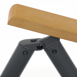 Zahradní židle, hliník, síťovina, šedá, AZC-W1408 GREY