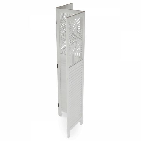 Paraván, dřevo, bílá, EF-L175 WT