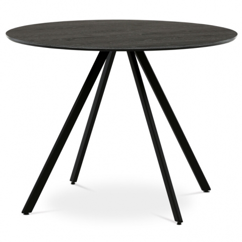 Kulatý jídelní stůl 100x100 lamino šedý dub HT-R5010 GREY 
