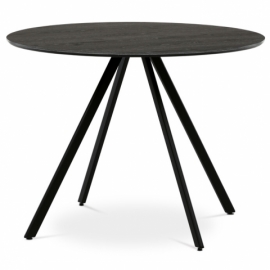 Kulatý jídelní stůl 100x100 lamino šedý dub HT-R5010 GREY 