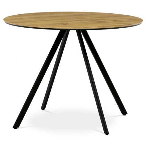 Kulatý jídelní stůl 100x100 lamino dub HT-R5010 OAK 