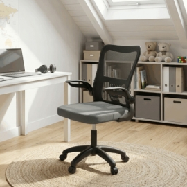 Dětská židle, houpací mechanismus, šedá síťovina, KA-K2006 GREY