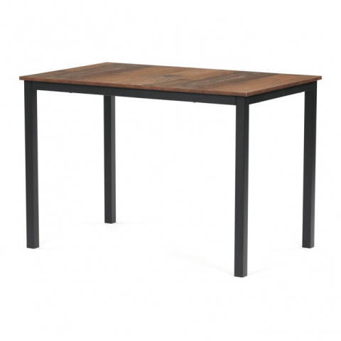 Jídelní stůl 110x70x75 mdf old wood černé kovové nohy GDT-202 OLW2 