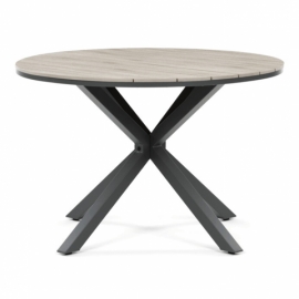 Zahradní stůl 110x110cm, hliník, polywood, šedá, AZT-S1430 GREY