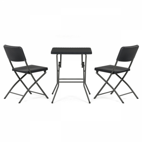 Zahradní set 1+2, plast, šedá, AZS-L2161 GREY