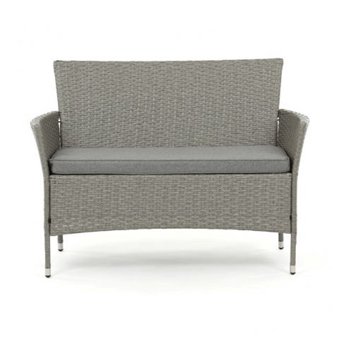 Zahradní sestava 100x60x69cm, polyratan, šedá, AZS-A1442 GREY