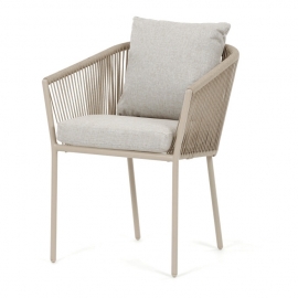 Zahradní set 8+1 stůl 180x100 polywood světlý dub hliníkové nohy béžový AZTXR19-S1510 OAK 