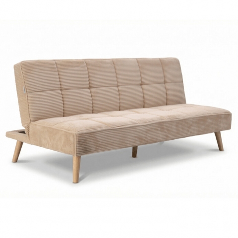 Trojmístná rozkládací pohovka krémová látka Alice 2