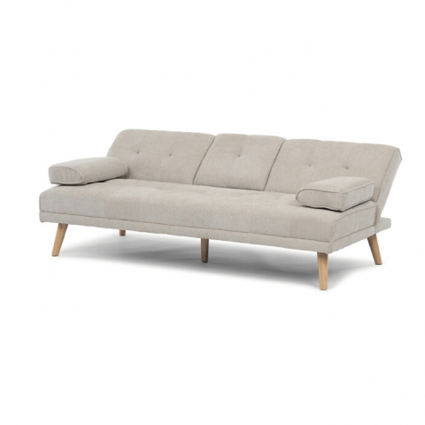 Trojmístná rozkládací pohovka béžová látka Alice