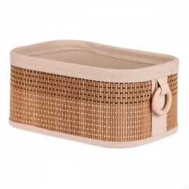 Koš regálový a prádelní - bambus, přírodní, cena za sadu 6 ks