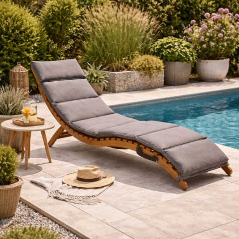 Zahradní lehátko 54x192x68 - hliníkové přírodní AZL-L1301 NAT 