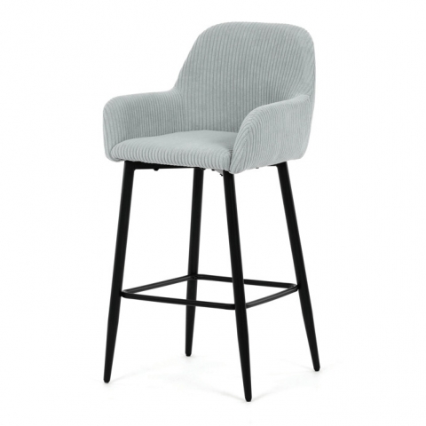 Barová židle s područkami AUB-V4009 modrá ( manšestr )