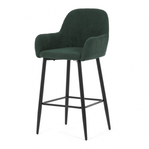 Barová židle s područkami AUB-V4009 zelená ( manšestr )