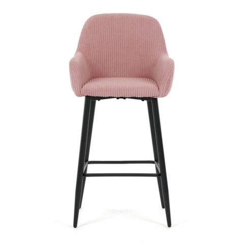 Barová židle, růžová, látka,AUB-V4009 PINK6