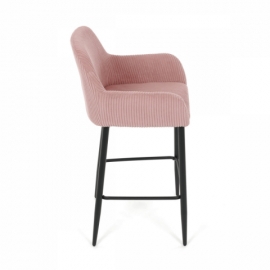 Barová židle, růžová, látka,AUB-V4009 PINK6