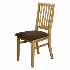 jídelní židle masiv dub, sedák hnědý, 4843 