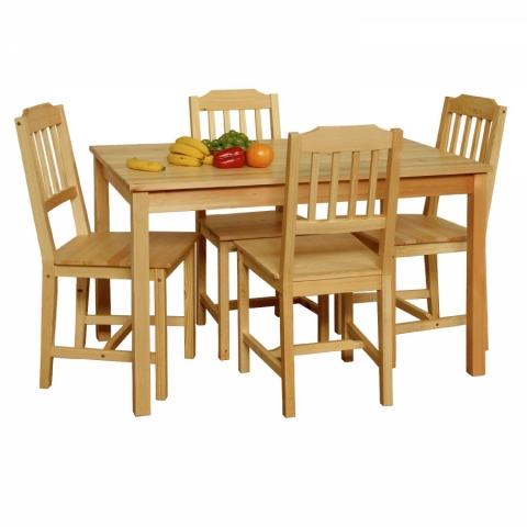 <![CDATA[Jídelní set pro 4 osoby masiv levně, jídelní stůl + 4 židle 8849 Idea]]>
