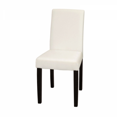 Jídelní židle bílá hnědé nohy Prima