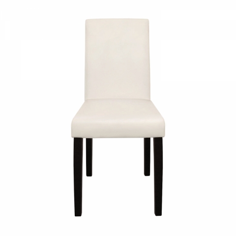 Židle PRIMA bílá/hnědá 3036