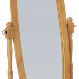 Zrcadlo stojací, v.151 cm, konstrukce z masivního kaučukovníku, moření dub 20124 OAK