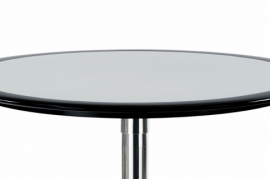 Barový stůl černo-stříbrný plast, pr. 60 cm AUB-6050 BK