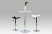 Barový stůl bílo-stříbrný plast, pr. 60 cm AUB-6050 WT