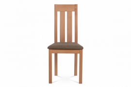Jídelní židle masiv buk, barva buk, potah hnědý melír BC-2602 BUK3
