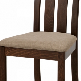 Jídelní židle masiv buk, barva ořech, potah béžový BC-2602 WAL