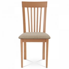 Jídelní židle, buk, potah béžový BC-3950 BUK3
