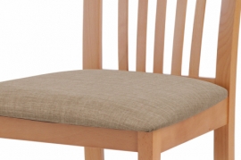 Jídelní židle, buk, potah béžový BC-3950 BUK3