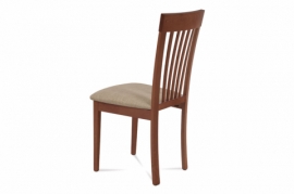 Jídelní židle, třešeň, potah krémový BC-3950 TR3