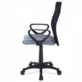 Kancelářská židle, látka MESH šedá / černá, plyn.píst KA-B047 GREY