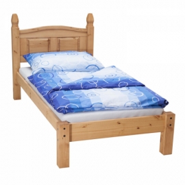 Rustikální postel 90x200 z masivu borovice Corona vosk 163622 
