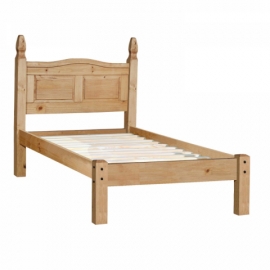 Rustikální postel 90x200 z masivu borovice Corona vosk 163622 